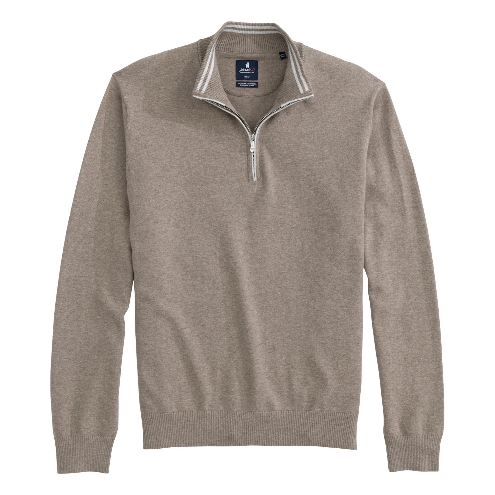 Desmond Plaited Cotton Blend Quarter Zip