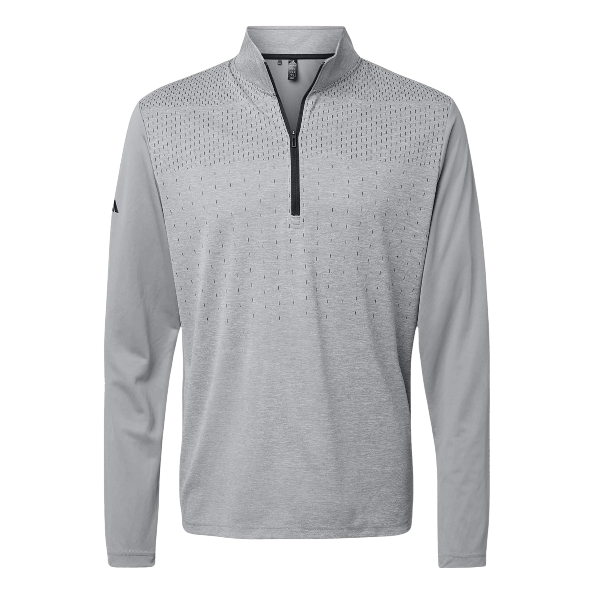 Heather Block Print Quarter Zip Pullover - Image 3