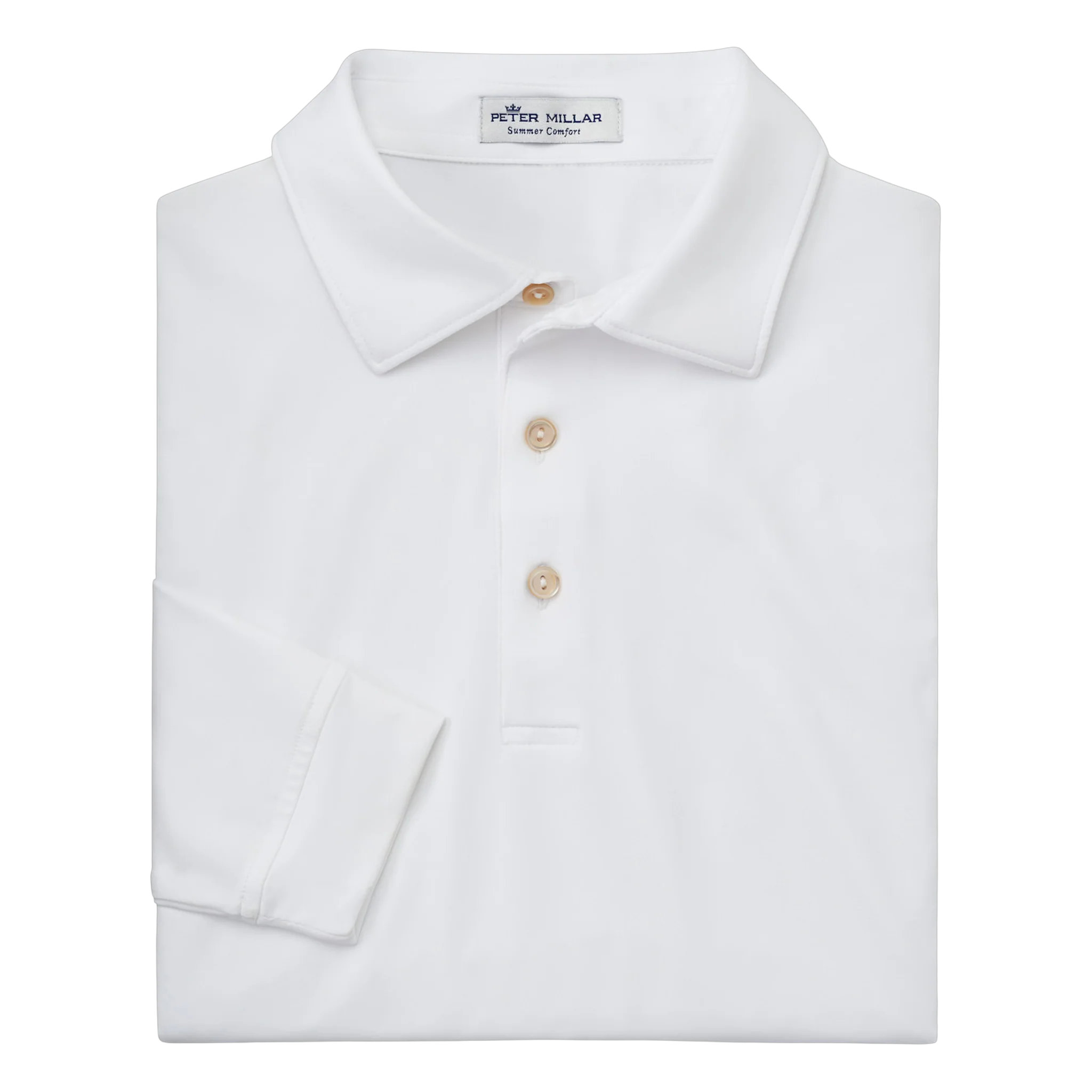 Solid Long-Sleeve Performance Jersey Polo