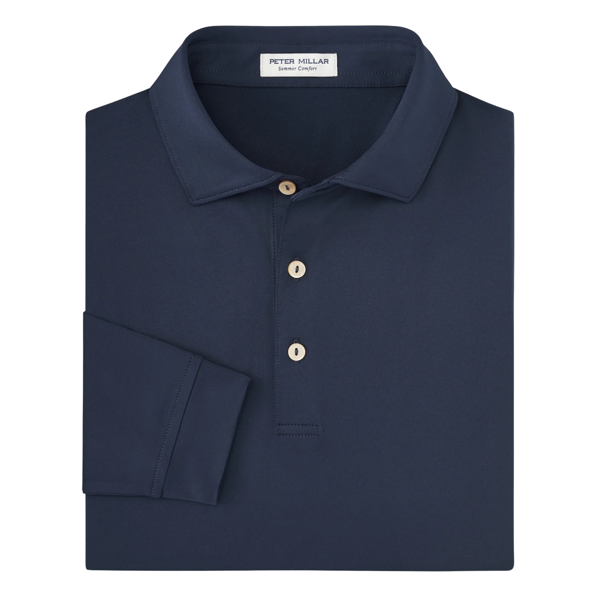 Solid Long-Sleeve Performance Jersey Polo - Image 2