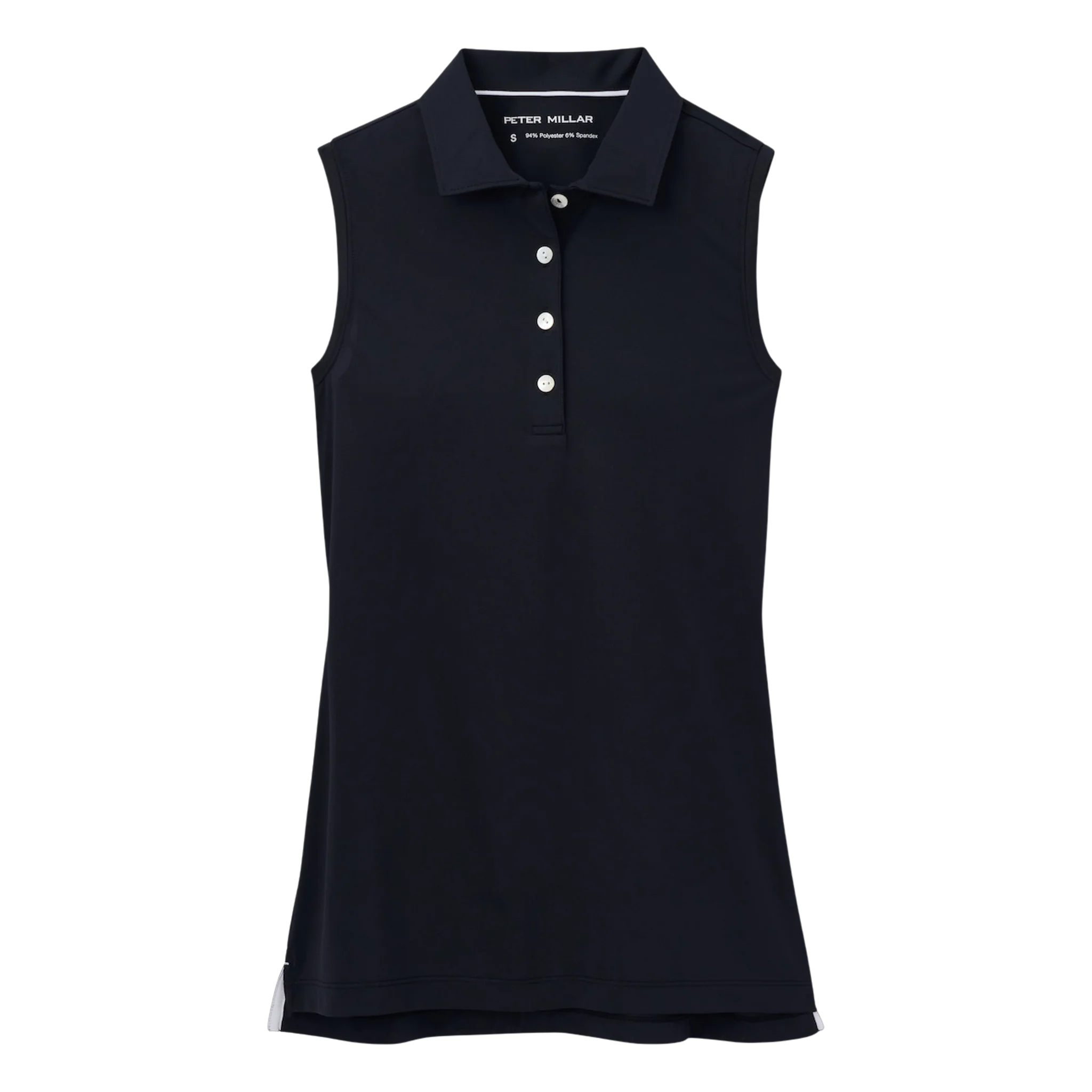 Women's Banded Sport Mesh Sleeveless Button Polo - Image 2